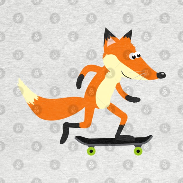 Fox skateboarding by hyperactive